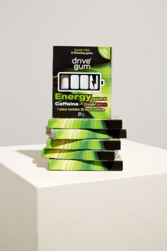 Drive Gum Energy Chewing Gum -  great tasting caffeine gum 6-pack (54 serves) - Picture 1 of 5