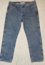 Wrangler 47MWZ Advanced Comfort Reg Fit Men's Bootcut Denim Jeans W37 Blue U-6