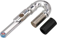 Jiayouy Silver Plated Flute Curved Head Joint Mouthpiece Replacement Woodwind