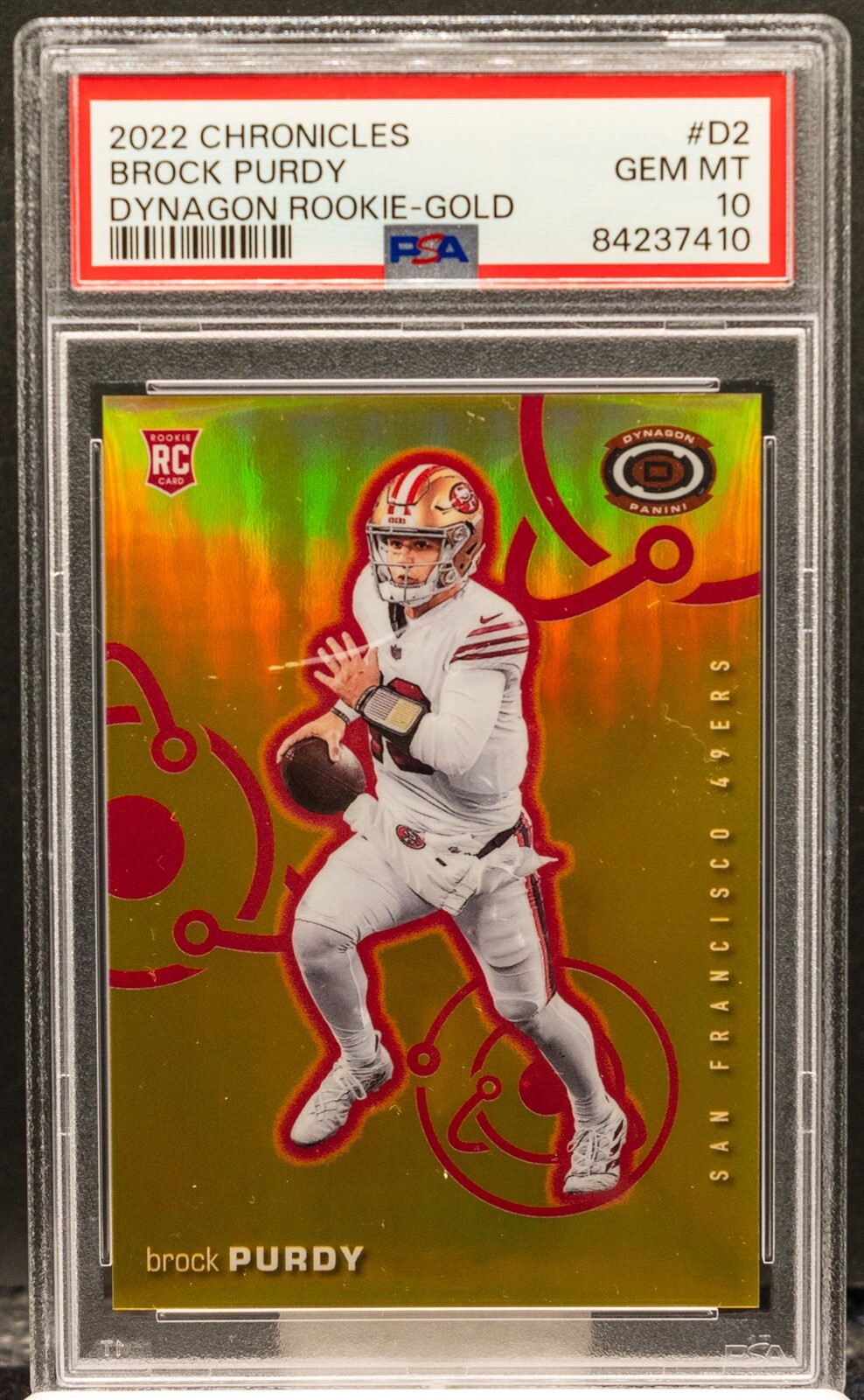 Brock Purdy Panini Chronicles Dynagon Rookies #D2 Gold