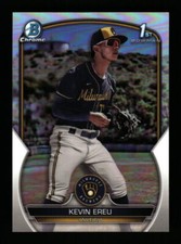 2023 Bowman Chrome KEVIN EREU /499 1st REFRACTOR Milwaukee Brewers