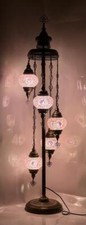 Turkish Moroccan 5 Glass Handmade Glass Floor Lamp Free LED Bulbs & Shipping