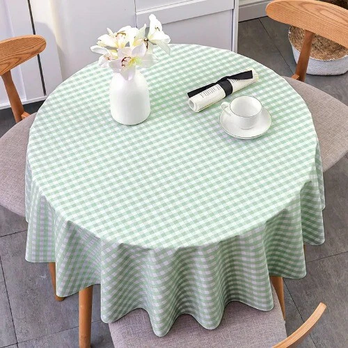 PVC Waterproof Table Cloth OilProof Wipeable Print Table Cover for Wedding Decor - Image 3 of 4