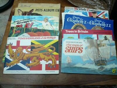 10 different Cigarette and Tea Card Albums (Box 50)