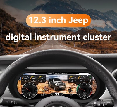 12.3''For Jeep Wrangler JL 2018-2023 Digital Instrument Cluster Speedometer Board
