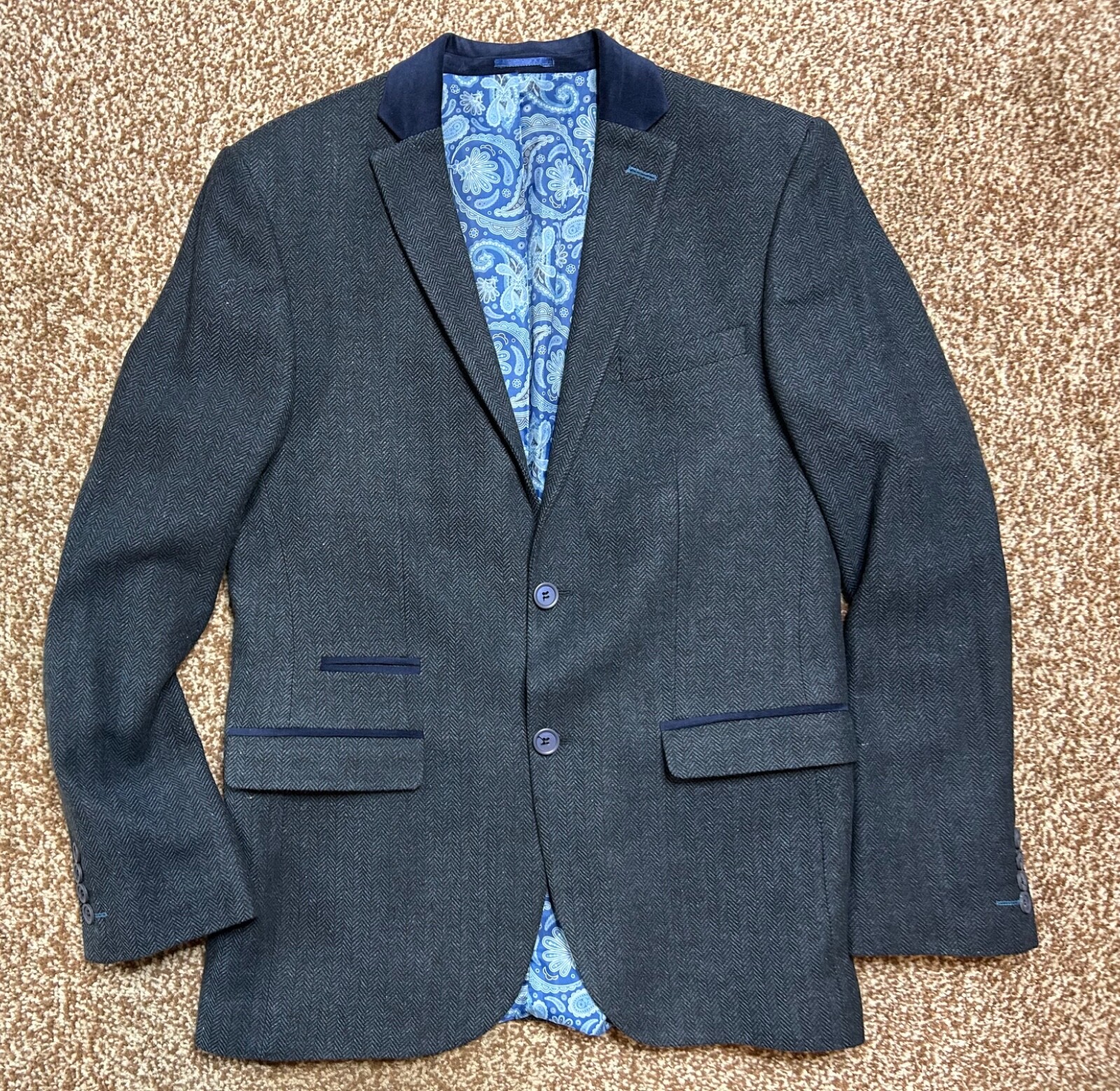 THOMSON RICHARDS Mens Blazer Blue single breatsed jacket UK Chest 40  NEW