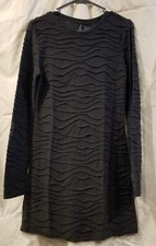 Bisou Bisou Michele Bohbot Womens L Long Sleeve Grey Dress or Long Shirt EUC