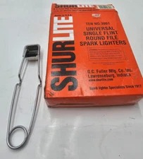 Shurlite Genuine Universal Single Flint Round File Spark Lighter 3001