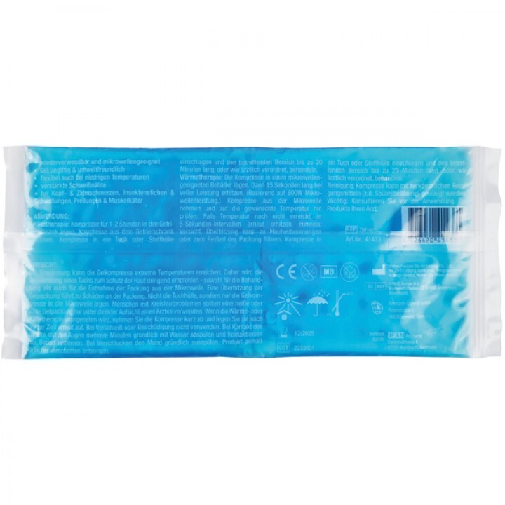Kalt Warm Kompresse Gel- Pad 29x12 cm blau NEU für Kühlschrank & Mikrowelle