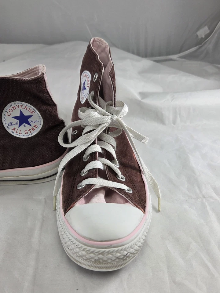 复古 Converse Chuck Taylor All Stars 棕色和粉红色男式 9 码,女式 11 码 — 第 4/4 张图片