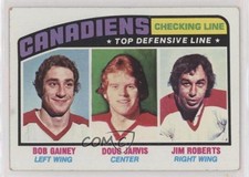 1976-77 Topps Bob Gainey Doug Jarvis Jim Roberts Jimmy Roberts #217 HOF 12g7