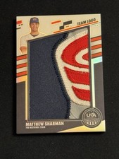 2026 Prizm USA Stars & Stripes Matthew Sharman Jumbo Team Logo Patch, #23/24