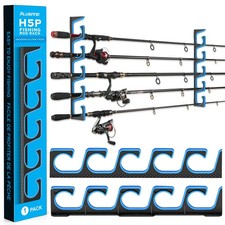 PLUSINNO H5P Fishing Rod/Pole Holders for Garage, Wall or Ceiling Mounted Fis...