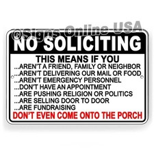No Soliciting Do Not Disturb Do Not Knock No Trespassing Go Away Sign Or Decal