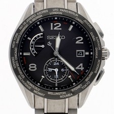 SEIKO 8B63-0AW0 Brightz black Dial Solar Titanium Men s