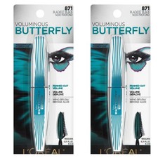2 LOREAL Voluminous Butterfly Waterproof Mascara 871 Blackest Black RETIRED VHTF