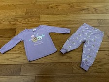 Gymboree Girl 12-18M 2 Piece Purple PJ Set - Cookies  Milk Theme