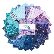 CELTIC CATS Stacker Pack from Riley Blake - (42) 5" fabric squares set