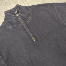 Eddie Bauer Men's XL Blue 1/4 Zip Sweater Authentic Outdoor Outfitters