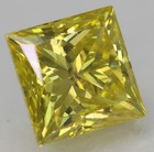 Cert 1.04 Carat Canary Yellow VVS2 Princess Natural Enhanced Diamond 5.51x5.43mm — photo 3