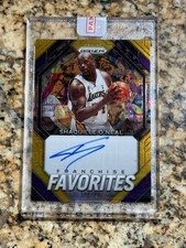 SHAQUILLE ONEAL 23-24 PRIZM GOLD PANDORA ON CARD AUTO LAKERS 5/5