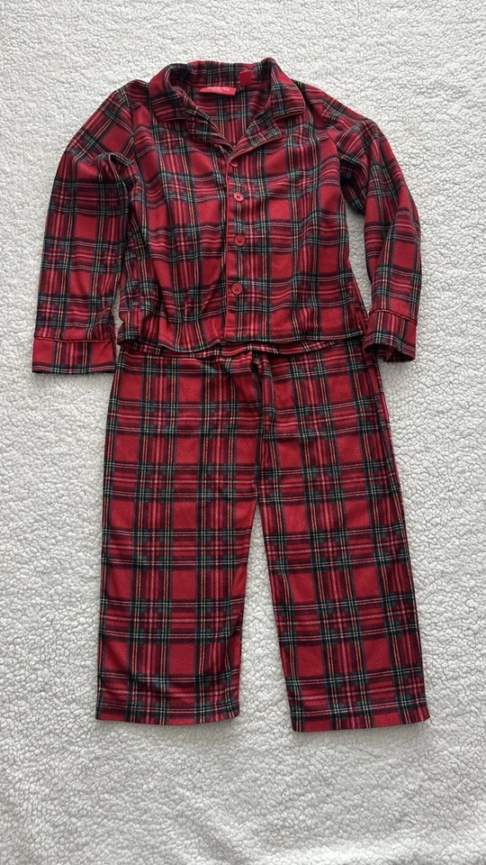Family Pajamas Tartan Red Plaid Pajama Set Kids Size S 6/7 Christmas Holiday 2pc - Image 4 of 4