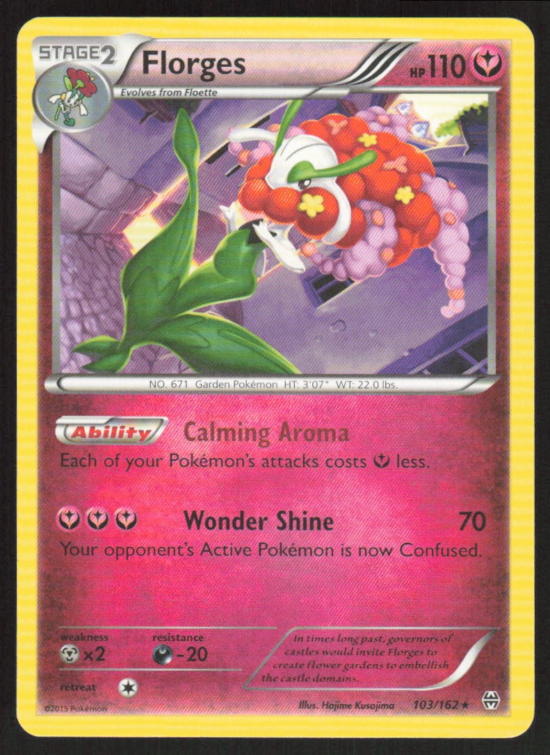 Pokemon Florges Rare 103/162 XY - BREAKthrough LP