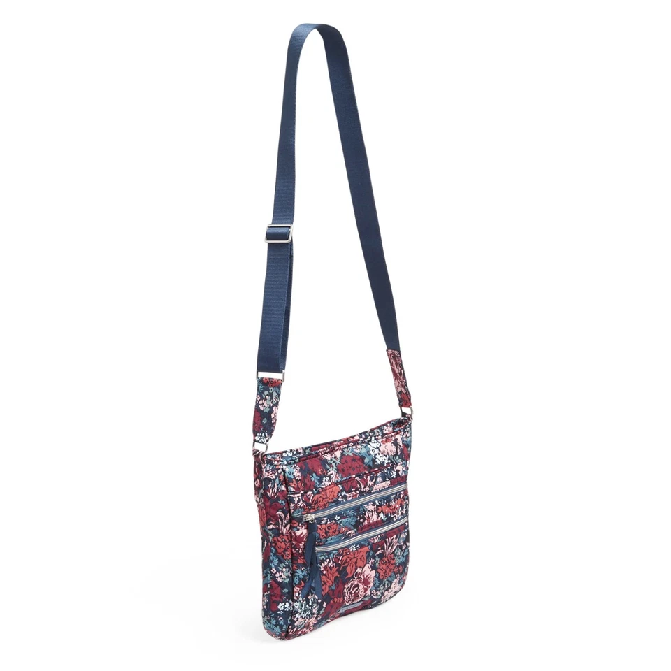 Vera Bradley Triple Compartment Crossbody Purse Cabbage Rose Cabernet - Image 2 of 4