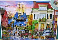 MasterPieces Early Morning Departure Puzzle 2000PCS Navy Ship Sailing Port New