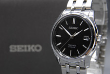 [Near MINT+++ ｗ/Box] SEIKO Presage 4R35-03L0 Black Dial Date 37mm AT Men's Watch