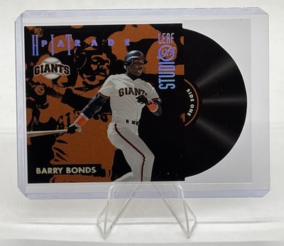 1996 Leaf Studio HIT PARADE #7 Barry Bonds RARE DIE CUT VINYL RECORD LOOK INSERT