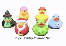 NEW 2" Holiday-Themed Rubber Duck 6-Piece Set - Free Shipping
