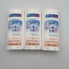 Lot of 3 Secret Whole Body Deodorant Women Peach  Vanilla Blossom