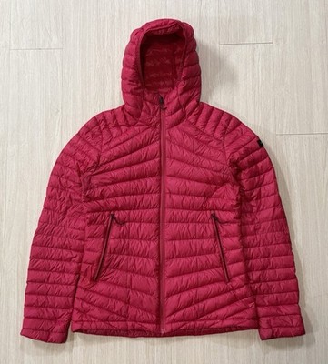 DECATHALON  Forclaz Trek 500 L  Grey Duck Down Puffer Jacket Small Hot Pink Ski