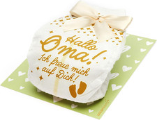 I Du wirst Oma Geschenk I Goldig bedruckte Windel-Postkarte I Schwangerschaft ve