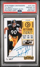TJ WATT 2018 Panini Contenders ON-CARD Autograph 🔥 PSA 10 AUTO 10 (pop 1)