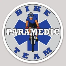 2 Inch Non Reflective Bike Team Paramedic Vinyl Sticker