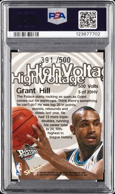 1997 HOOPS HIGH VOLTAGE 500 #5 GRANT HILL 391/500 PSA 7 | eBay