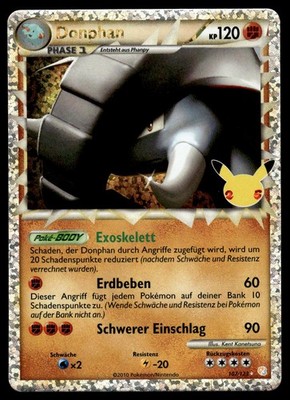Donphan 107/123 Celebrations: Classic Collection Holo NM Pokemon Karte Deutsch