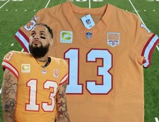 Large 44 Mike Evans Vapor FUSE Elite Jersey Creamsicle Buccaneers 50th Captain