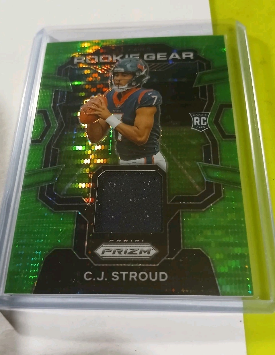 2023 Panini Prizm C.J. Stroud Rookie Gear Patch Neon Green Pulsar RC #RG-CJS