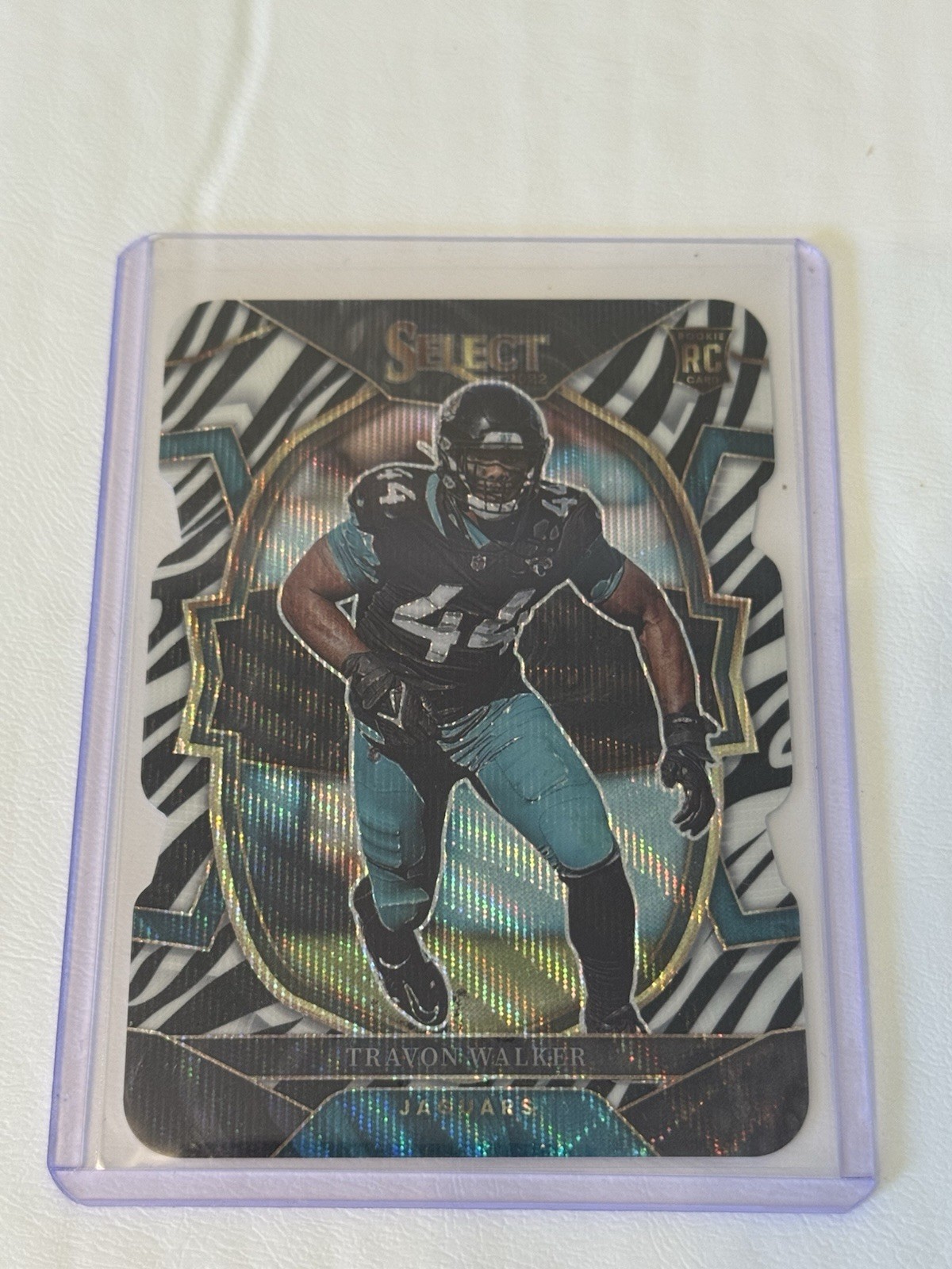 2022 Panini Select - Concourse Travon Walker #42 Zebra Prizm Die-Cut (RC)