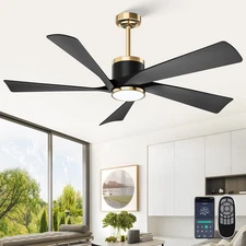 52'' Ceiling Fans with Lights, Modern Ceiling Fan with Remote Control, Indoor...