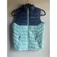 Columbia Kids Omni Heat Puffer Vest Blue Colorblock Gorpcore Ski Outdoor M