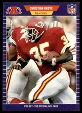 1989 Pro Set Christian Okoye Kansas City Chiefs #176