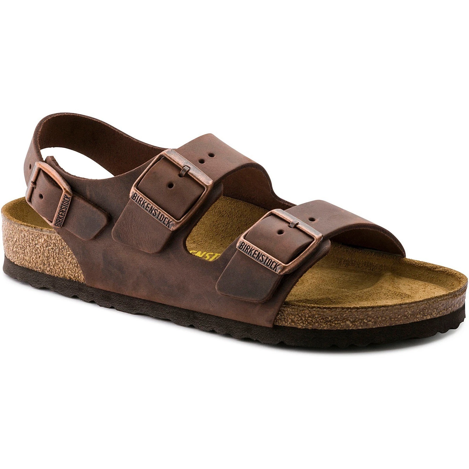 Birkenstock Milano BS Habana Brown Oiled Leather Sandals EU 44 US Men 11 0034871