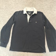 Musto Rugby Polo Shirt size S Long Sleeve Top, Blue