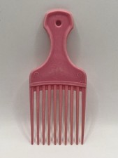 Vintage Hair Lift Pick PINK Plastic Perm Comb 1980s Thick Curly USA 5 Retro HTF