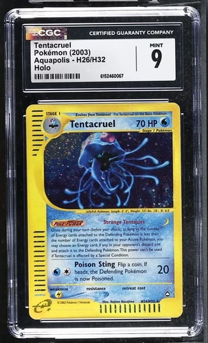 Pokemon Tentacruel Aquapolis H26/H32 Holo CGC 9 Mint