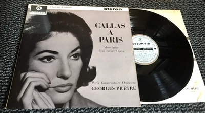 MARIA CALLAS - CALLAS A PARIS - 1963 COLUMBIA STEREO - LIGHT BLUE + SILVER RIM L - Image 1 of 3